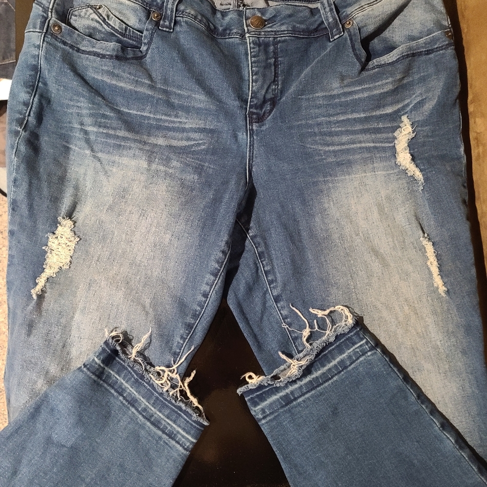 Womens skinny cropped ankle jeans